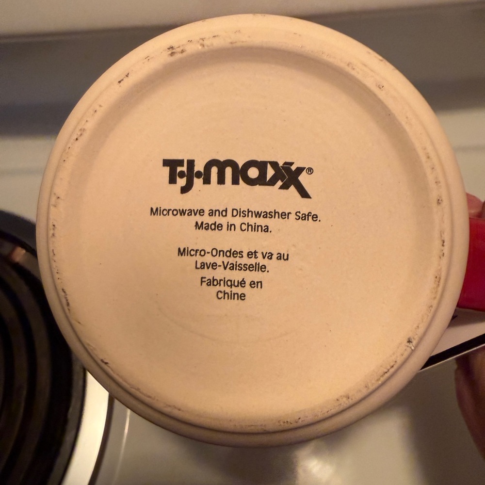 NWT Love Your Mug I’d Rather be at T.J.Maxx Bold Red Mug - Picture 3 of 3
